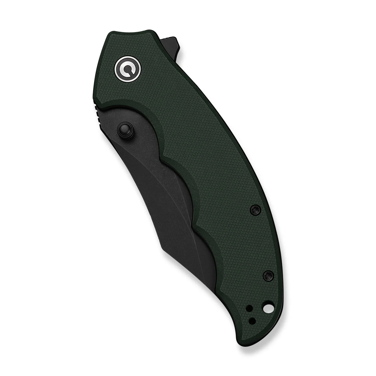 CIVIVI Pentad Flipper & Thumb Stud Knife Teal Green G10 Handle (3.48" Black Stonewashed Nitro-V Blade) C24068-2 - Image 11