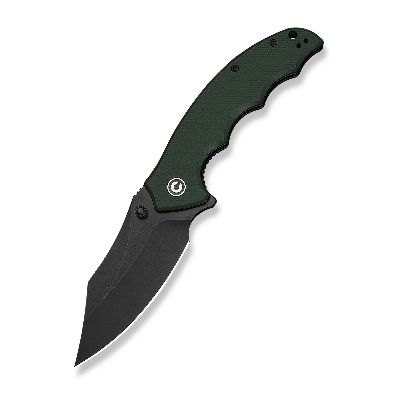 CIVIVI Pentad Flipper & Thumb Stud Knife Teal Green G10 Handle (3.48" Black Stonewashed Nitro-V Blade) C24068-2 - Image 8
