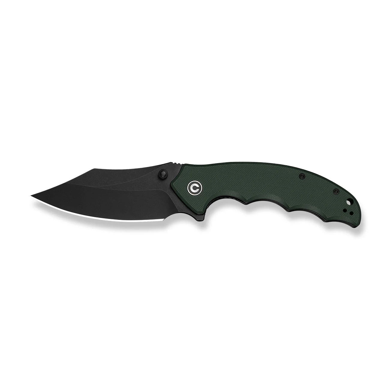 CIVIVI Pentad Flipper & Thumb Stud Knife Teal Green G10 Handle (3.48" Black Stonewashed Nitro-V Blade) C24068-2 - Image 9