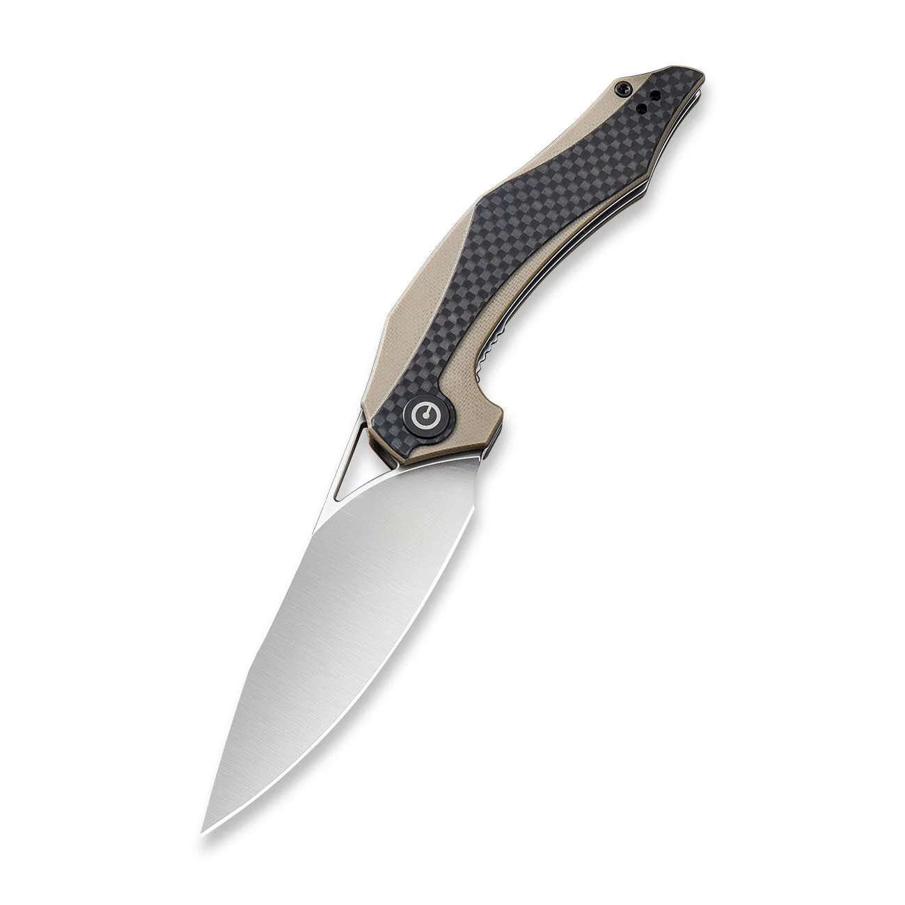 CIVIVI Plethiros Flipper Knife G10 & Carbon Fiber Handle (3.45" D2 Blade) C904A - Image 3