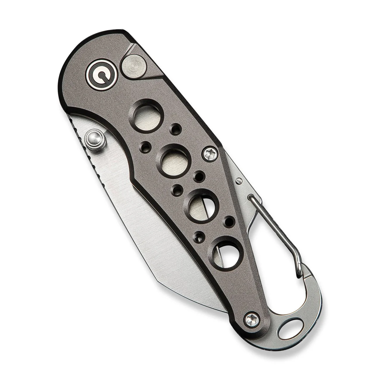 CIVIVI Pragma Thumb Stud & Button Lock Knife Aluminum Handle With S/S Carabiner & Bottle Opener (2.2" Nitro-V Blade) C23062B-2 - Image 11
