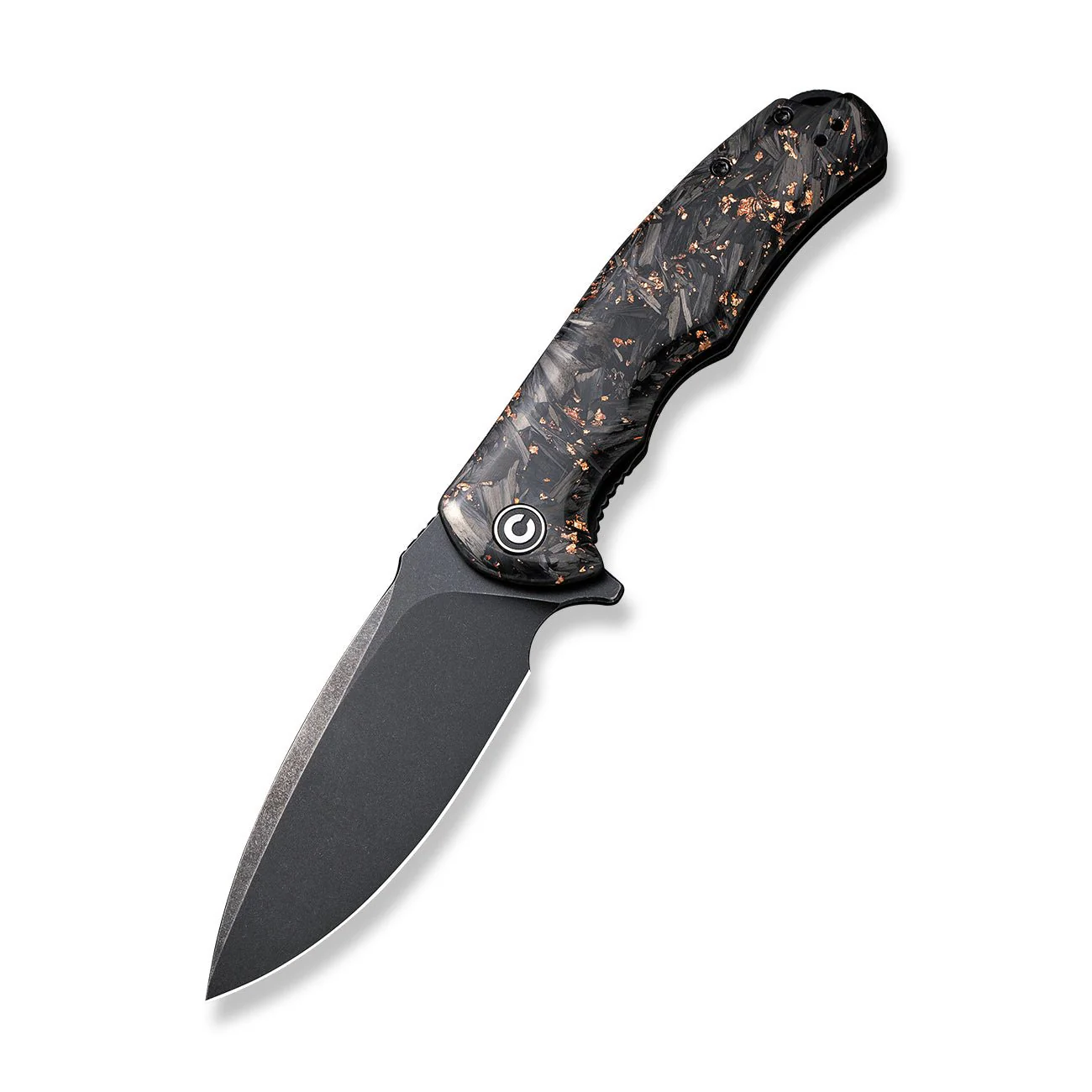 CIVIVI Praxis Flipper Knife Carbon Fiber & Resin Handle (3.75" 9Cr18MoV Blade) C803I - Image 3