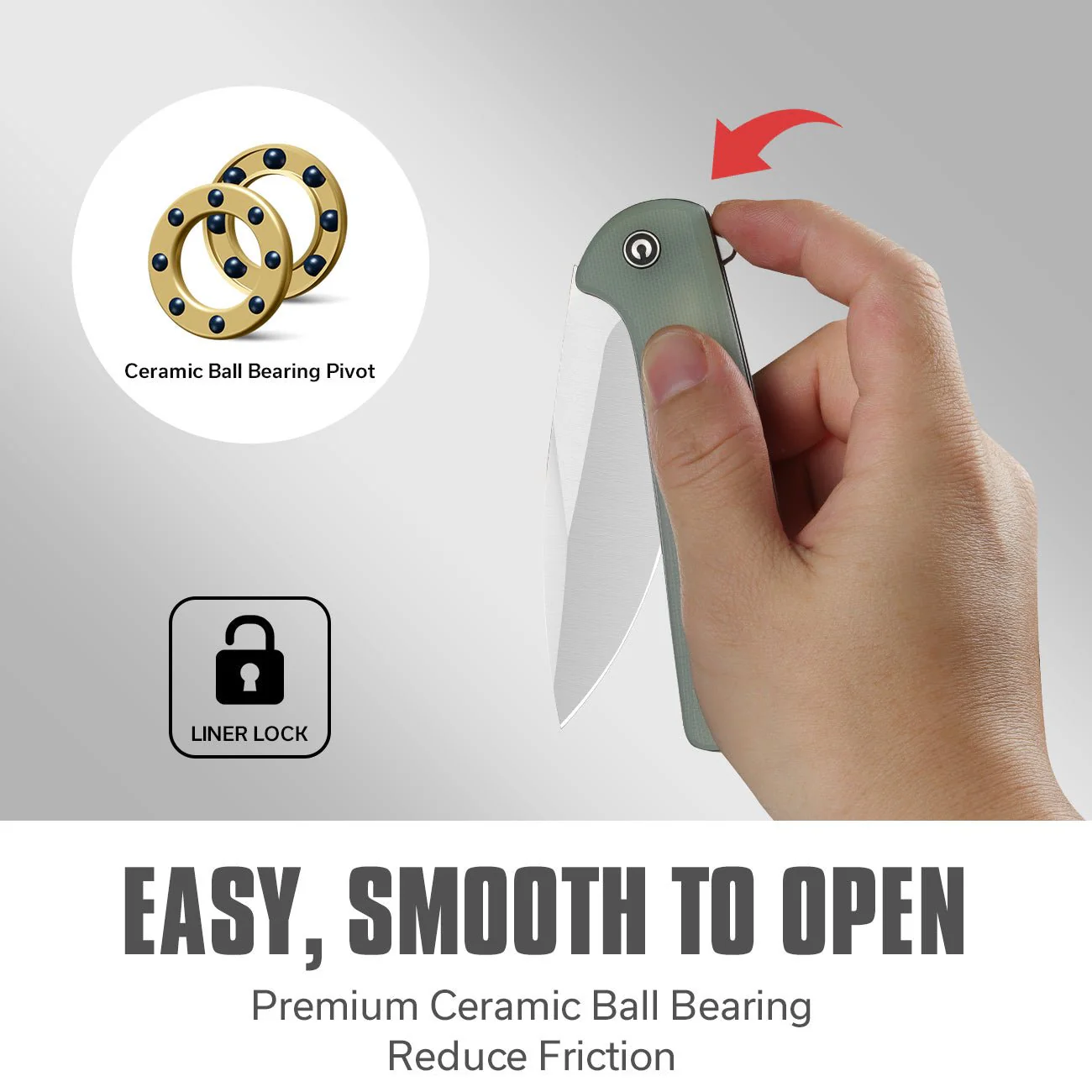 CIVIVI Primitrox Flipper Knife G10 Handle (3.48" Nitro-V Blade) C23005A-1 - Image 4