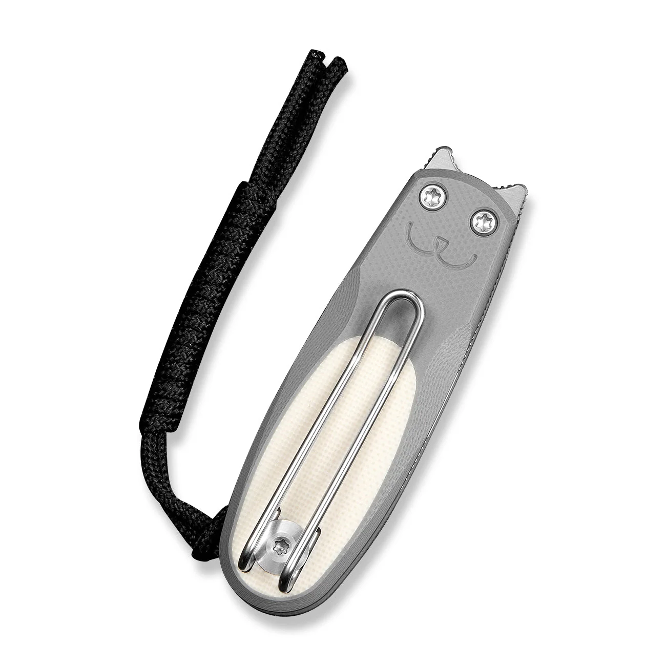 CIVIVI Purr Flipper & Slip Joint Knife Gray & Ivory G10 Handle (1.83" Satin Finished Nitro-V Blade) C25054-1, With 1PC Black Lanyard - Image 7