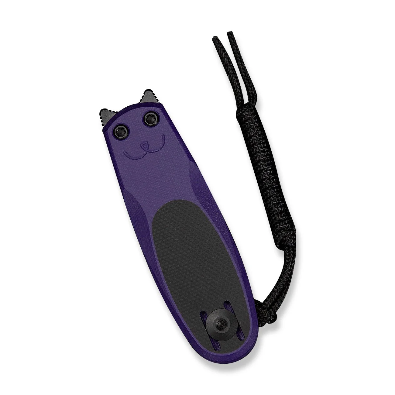 CIVIVI Purr Flipper & Slip Joint Knife Purple & Black G10 Handle (1.83" Black Stonewashed Nitro-V Blade) C25054-3, With 1PC Black Lanyard - Image 6