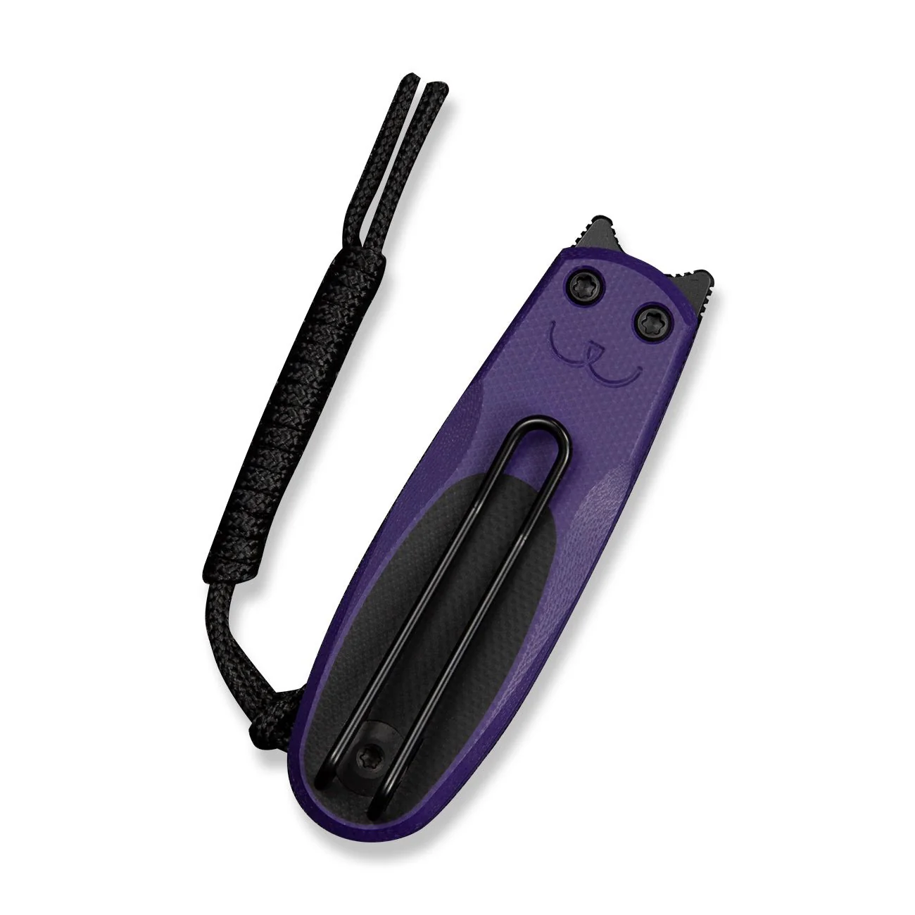 CIVIVI Purr Flipper & Slip Joint Knife Purple & Black G10 Handle (1.83" Black Stonewashed Nitro-V Blade) C25054-3, With 1PC Black Lanyard - Image 7