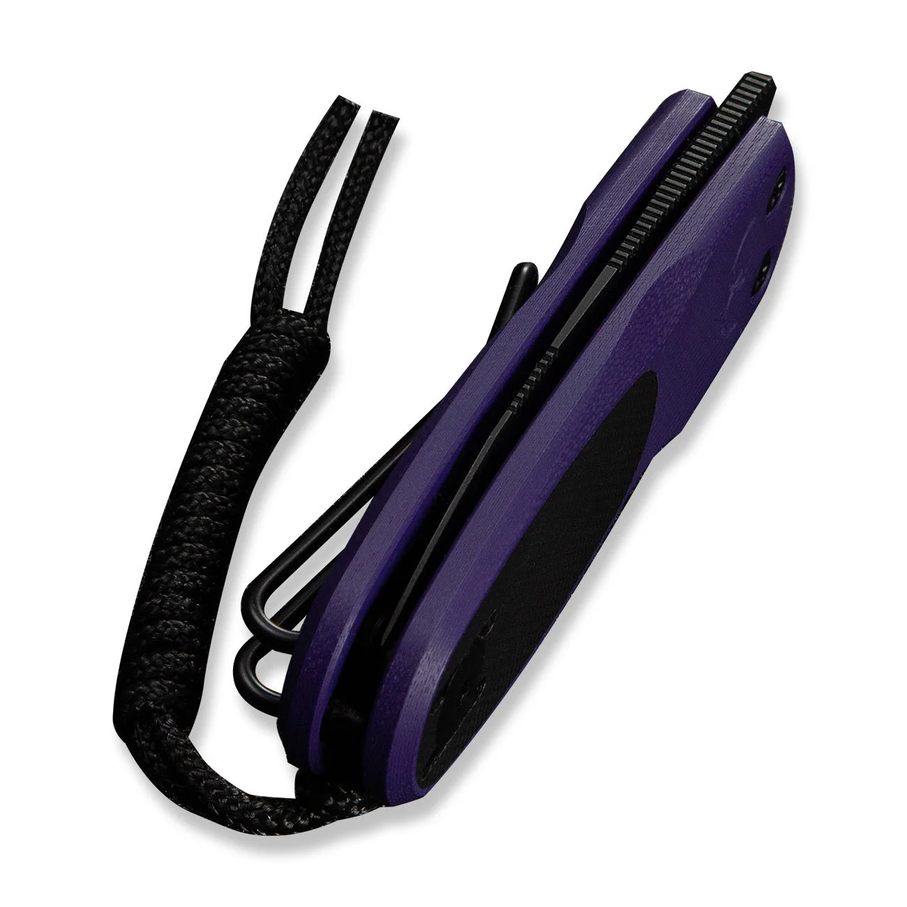 CIVIVI Purr Flipper & Slip Joint Knife Purple & Black G10 Handle (1.83" Black Stonewashed Nitro-V Blade) C25054-3, With 1PC Black Lanyard - Image 8