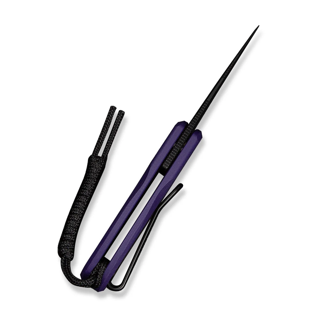 CIVIVI Purr Flipper & Slip Joint Knife Purple & Black G10 Handle (1.83" Black Stonewashed Nitro-V Blade) C25054-3, With 1PC Black Lanyard - Image 9