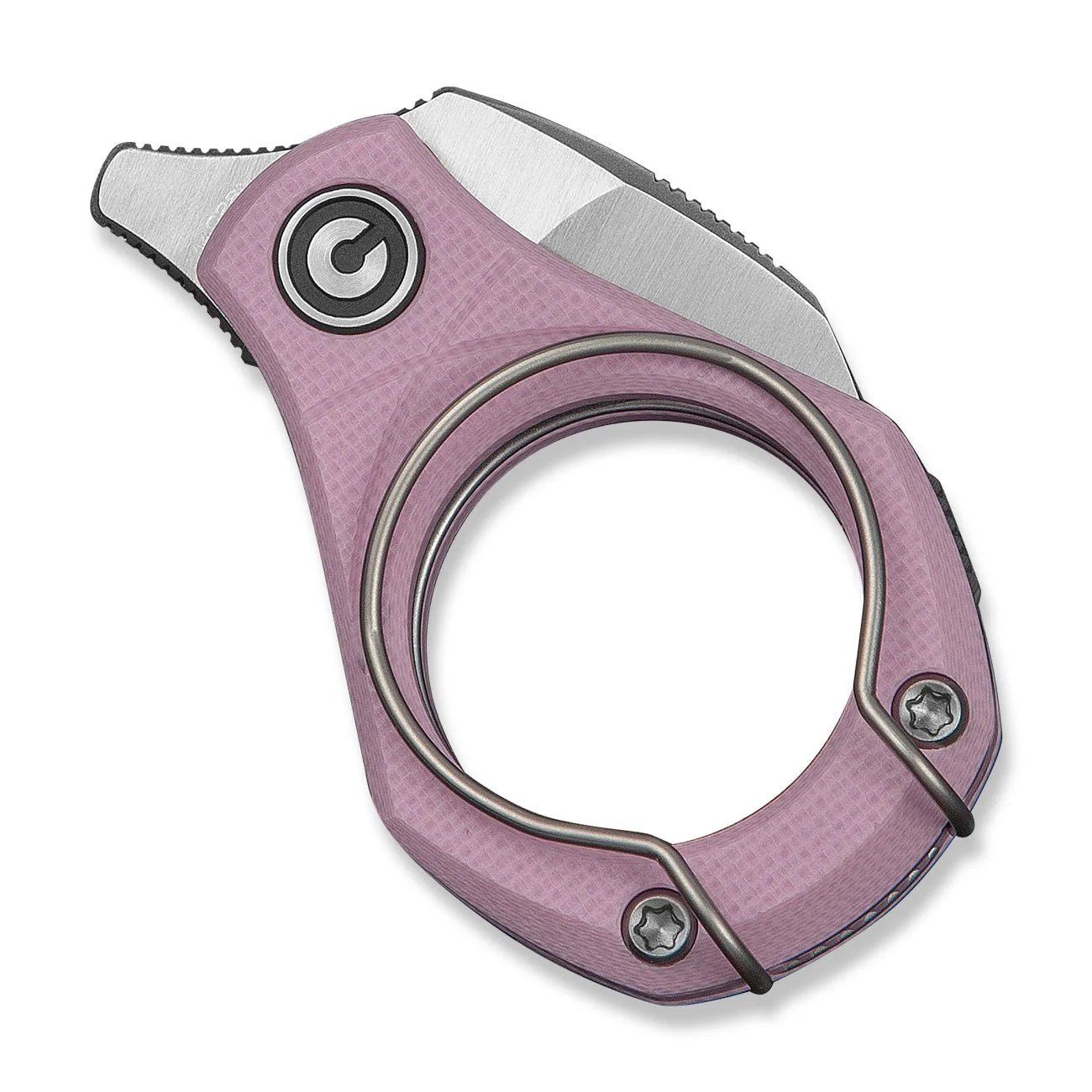 CIVIVI Pyrus Slip Joint Utility Knife Powder Pink G10 Handle (0.65" Satin Finished 14C28N Blade) C23038-5 - Image 6