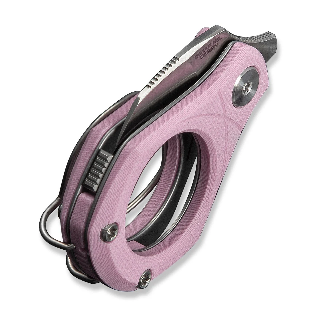 CIVIVI Pyrus Slip Joint Utility Knife Powder Pink G10 Handle (0.65" Satin Finished 14C28N Blade) C23038-5 - Image 8