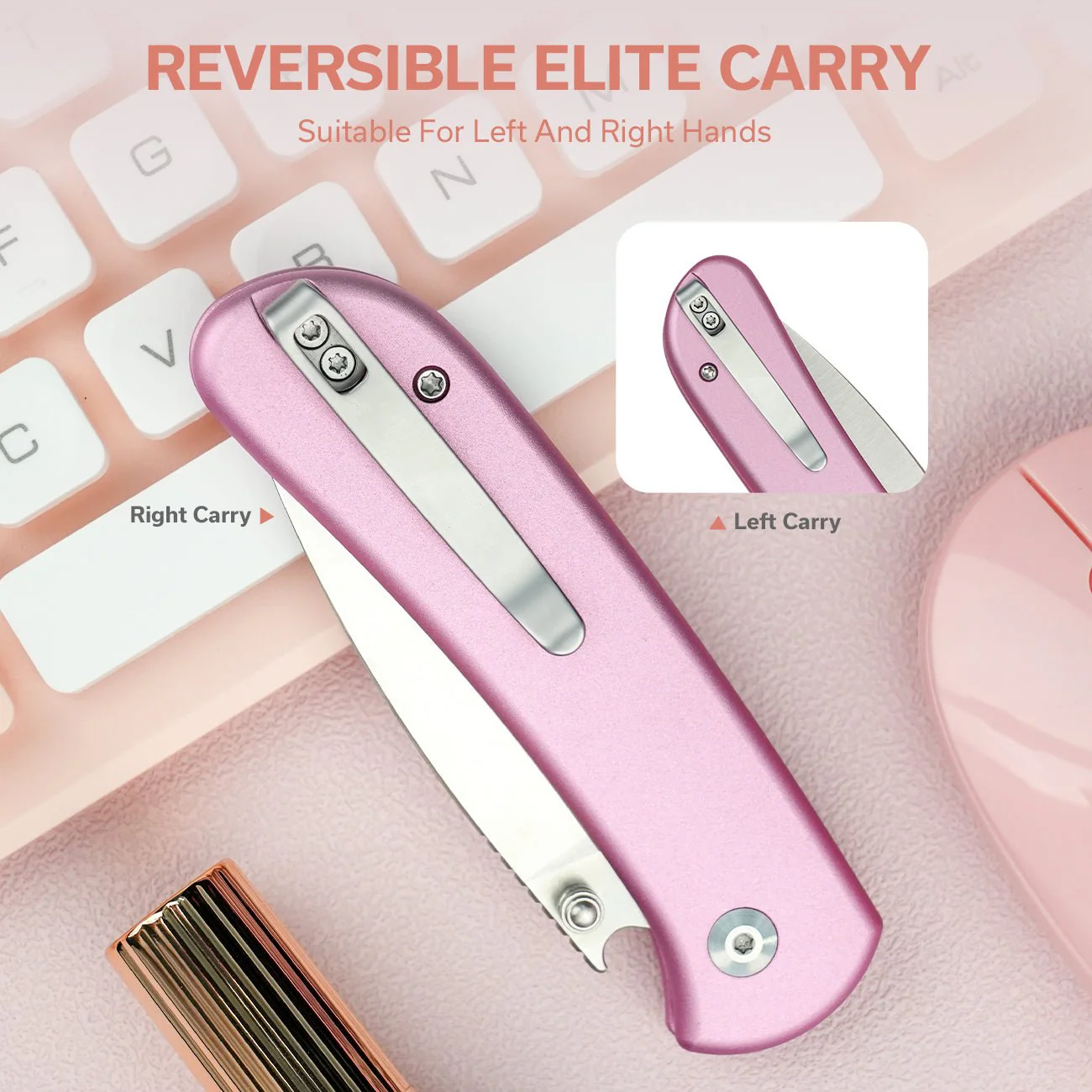 CIVIVI Qubit Button Lock & Thumb Stud Knife Aluminum Handle (2.98" 14C28N Blade) C22030E-5 - Image 6