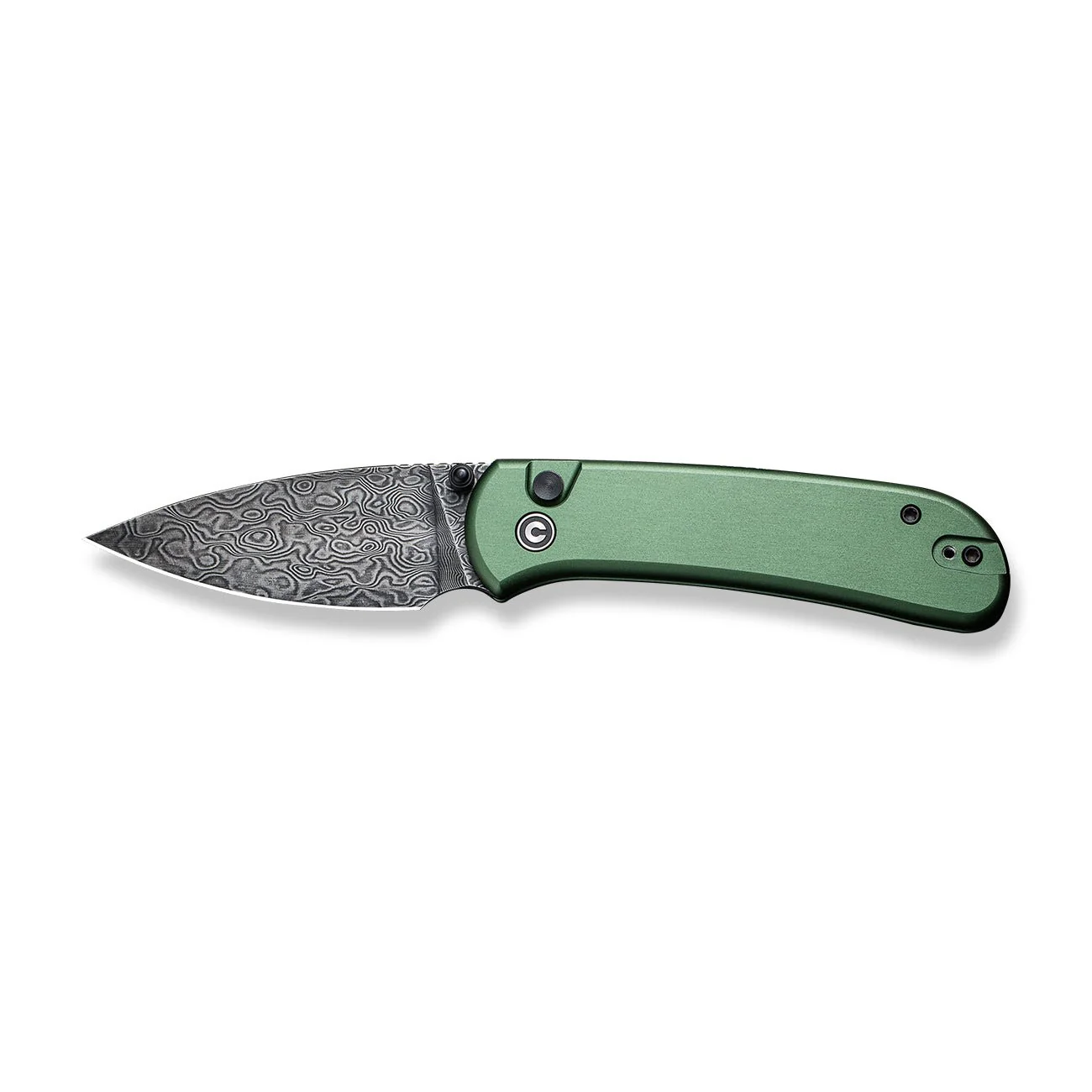 CIVIVI Qubit Button Lock & Thumb Stud Knife Aluminum Handle (2.98" Damascus Blade) C22030E-DS1 - Image 9