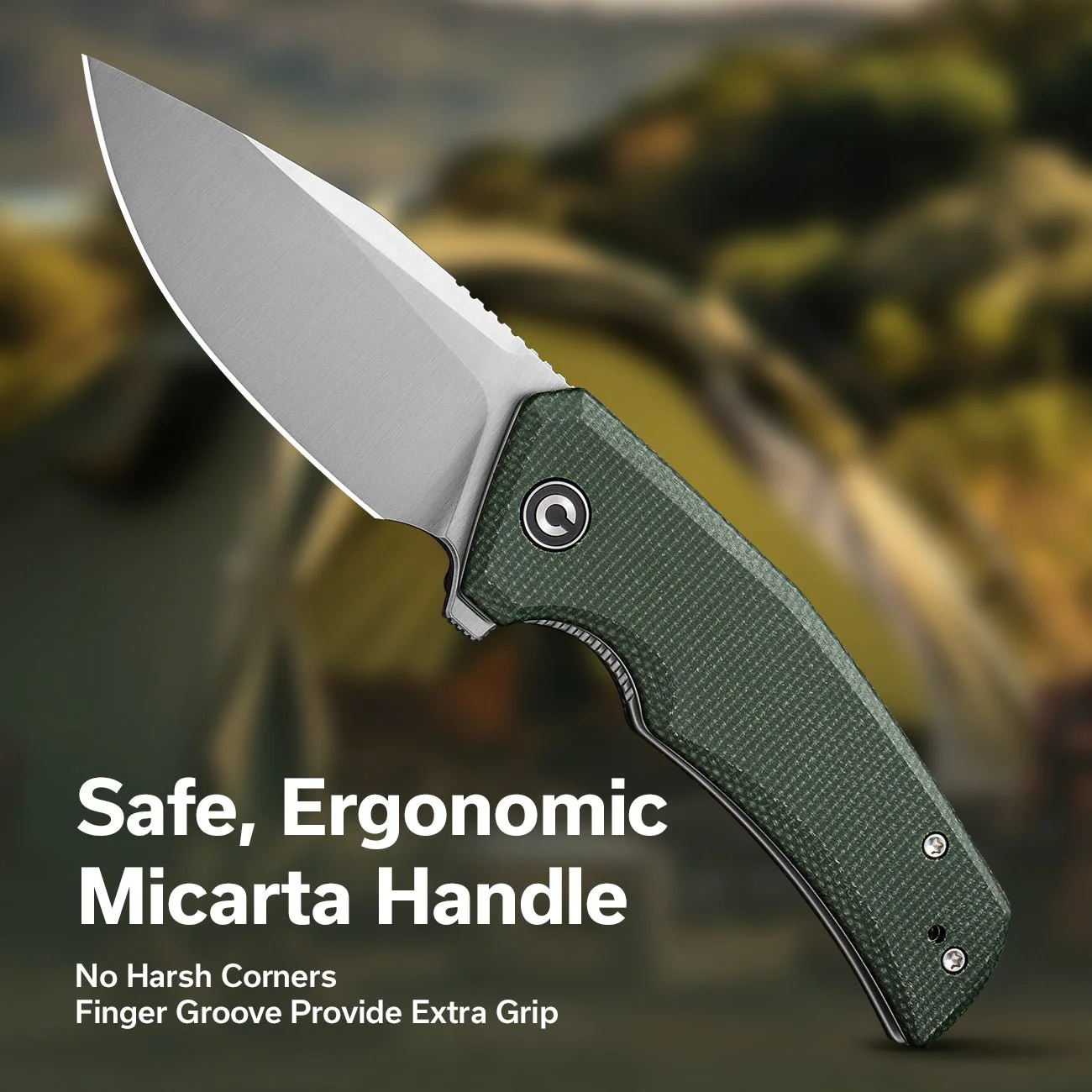 CIVIVI Regulatron Flipper Knife Micarta Handle (2.98" Nitro-V Blade) C23006-2 - Image 3