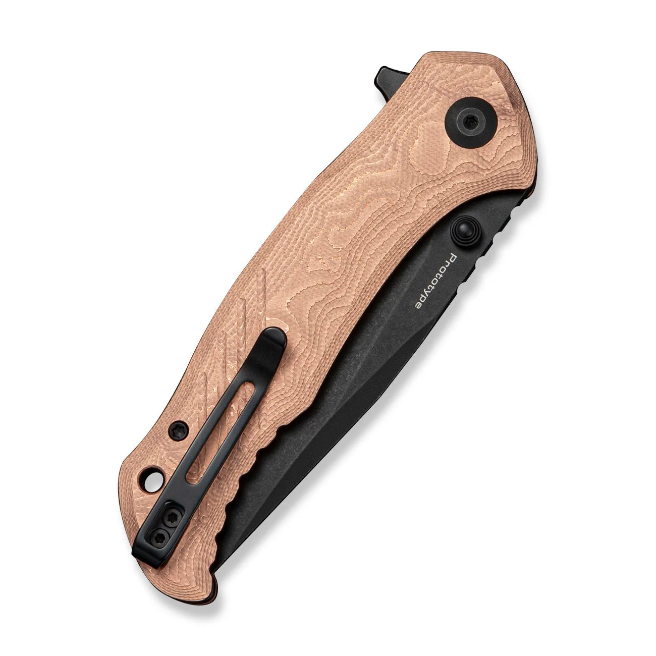 CIVIVI Rhykon Flipper & Thumb Stud Knife G10 With Copper Foil Handle (3.48" Black Stonewashed 14C28N Blade) C25106 Sample2 - Image 4