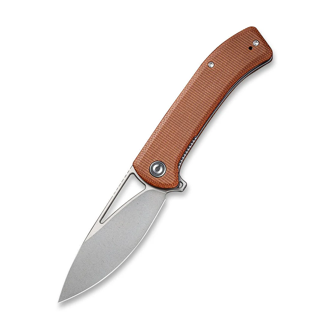 CIVIVI Riffle Flipper & Thumb Hole Knife Micarta Handle (3.46" 14C28N Blade) C2024A - Image 3