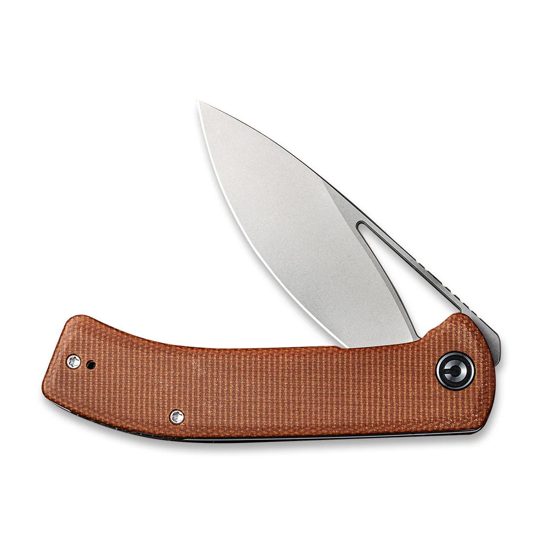 CIVIVI Riffle Flipper & Thumb Hole Knife Micarta Handle (3.46" 14C28N Blade) C2024A - Image 4