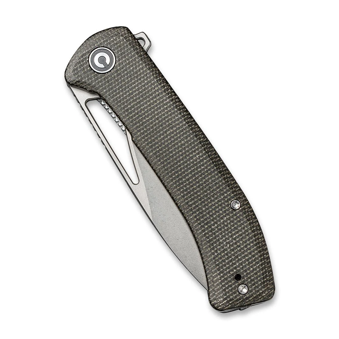 CIVIVI Riffle Flipper & Thumb Hole Knife Micarta Handle (3.46" 14C28N Blade) C2024C - Image 5