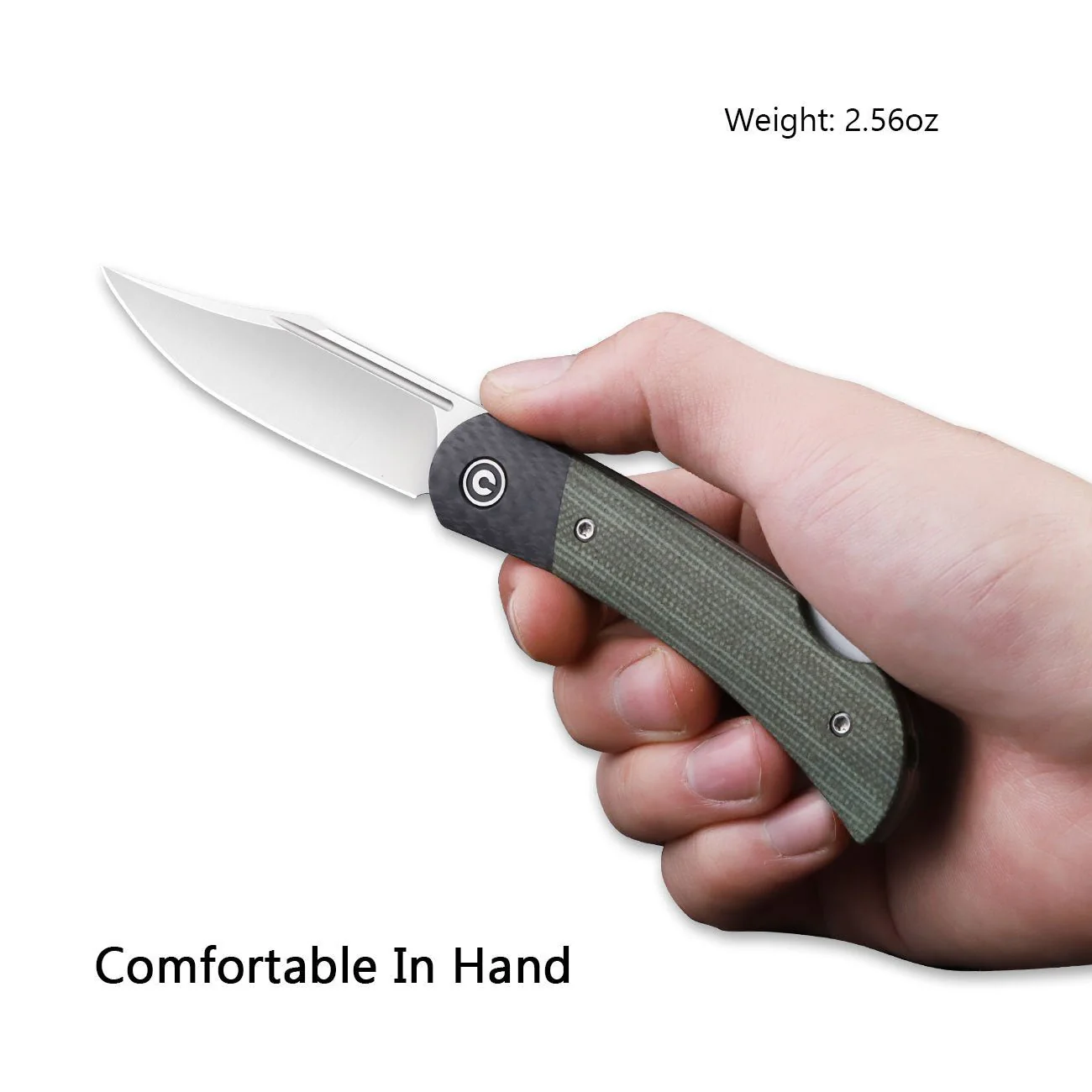 CIVIVI Rustic Gent Lock Back Knife Micarta & Carbon Fiber Handle (2.97" D2 Blade) C914B - Image 3
