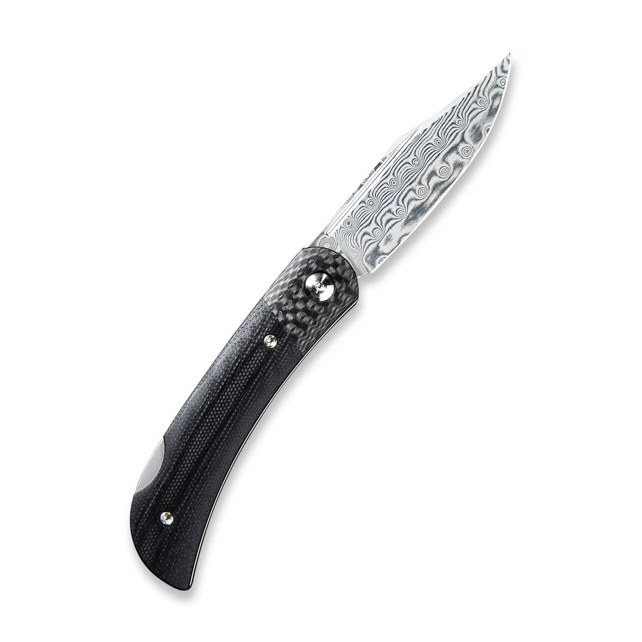 CIVIVI Rustic Gent Lock Back Knife G10 & Carbon Fiber Handle (2.97" Damascus Blade) C914DS-1 - Image 2