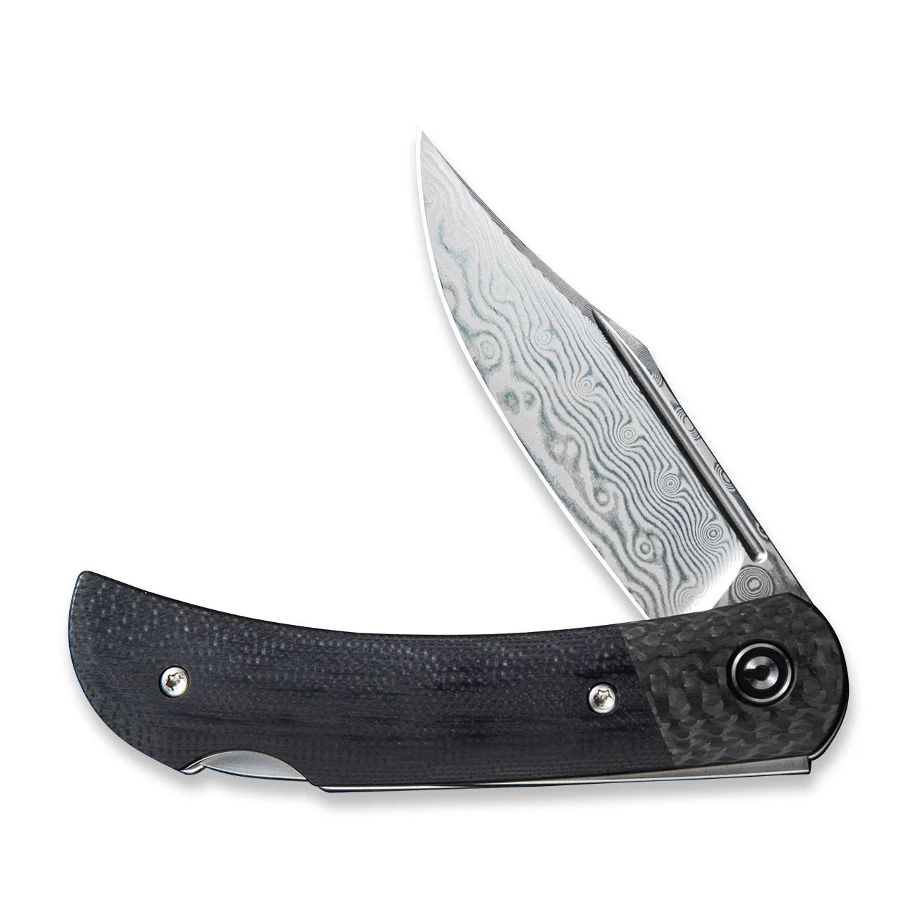 CIVIVI Rustic Gent Lock Back Knife G10 & Carbon Fiber Handle (2.97" Damascus Blade) C914DS-1 - Image 4