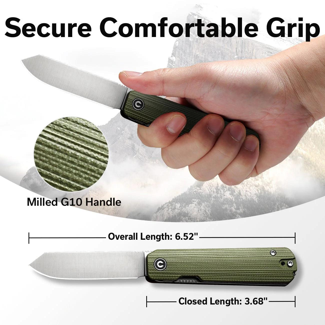 CIVIVI Sendy Flipper Knife G10 Handle (2.83" Nitro-V Blade) C21004B-1 - Image 5