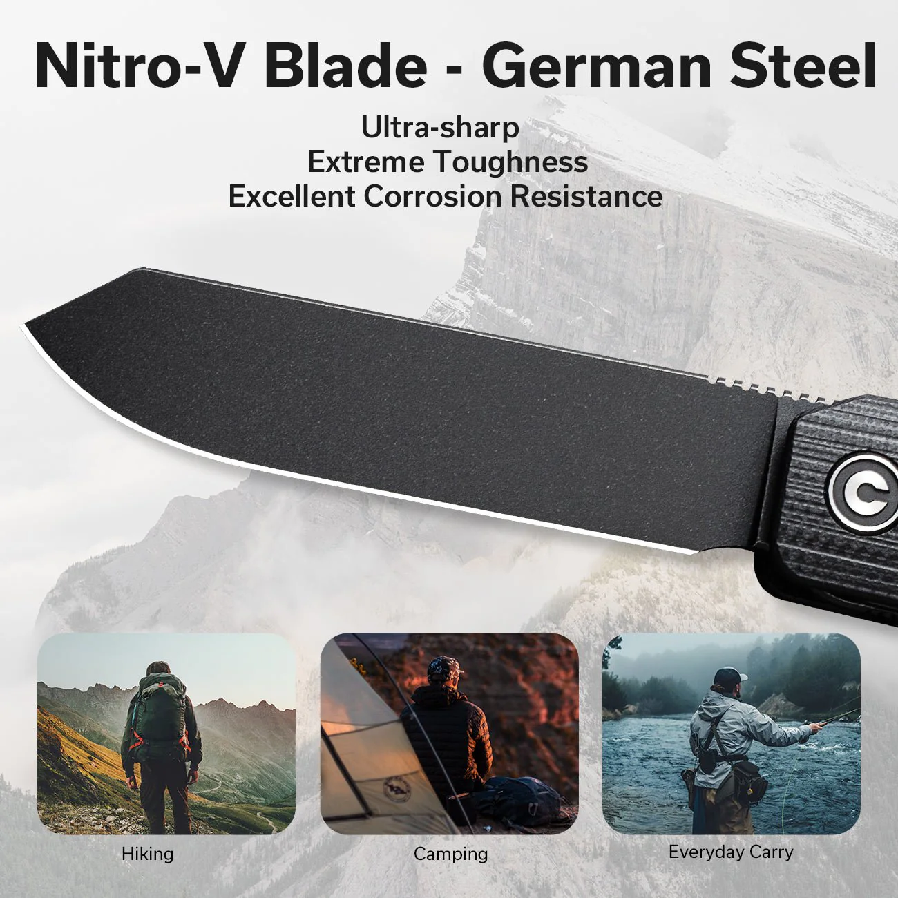 CIVIVI Sendy Flipper Knife G10 Handle (2.83" Nitro-V Blade) C21004B-2 - Image 3