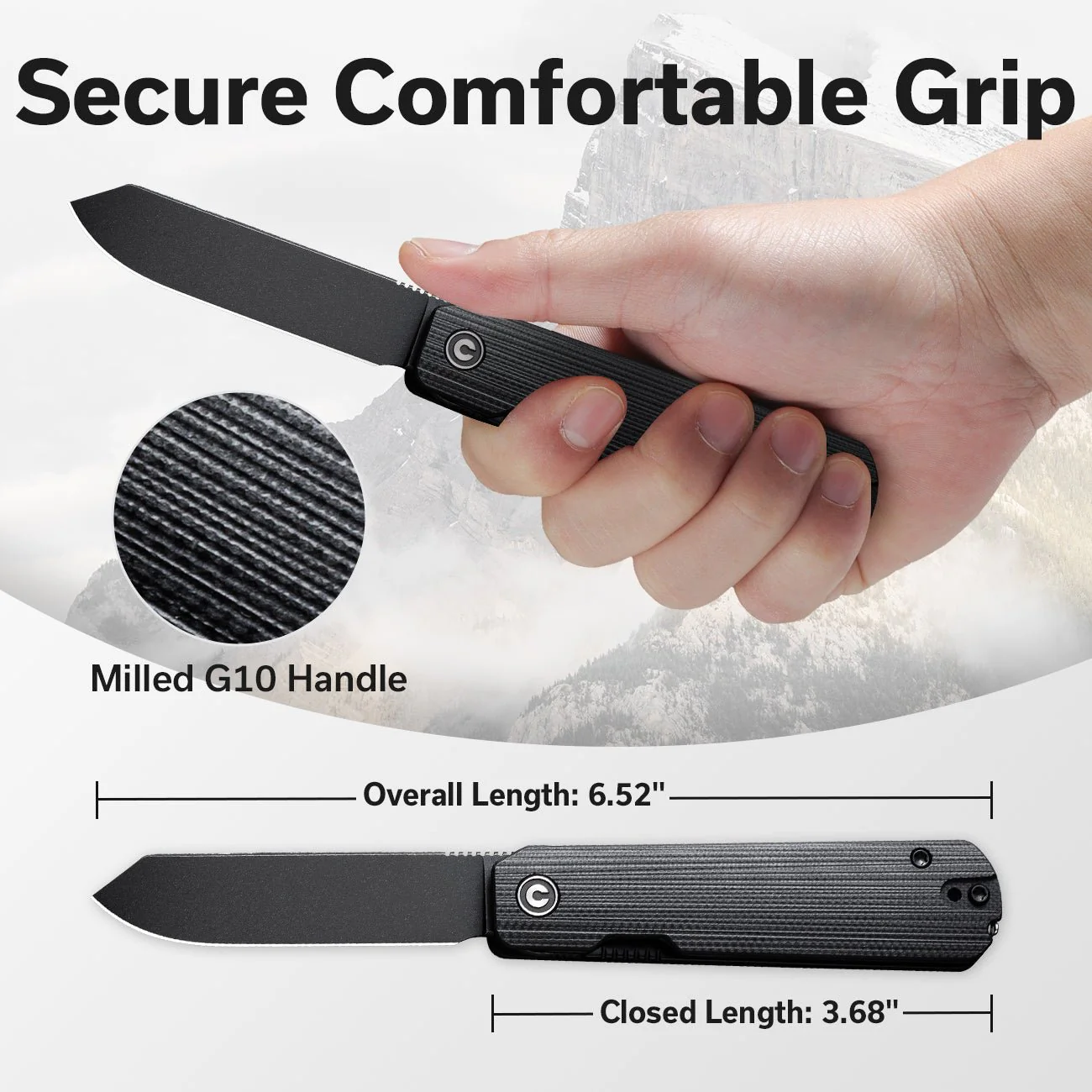 CIVIVI Sendy Flipper Knife G10 Handle (2.83" Nitro-V Blade) C21004B-2 - Image 5