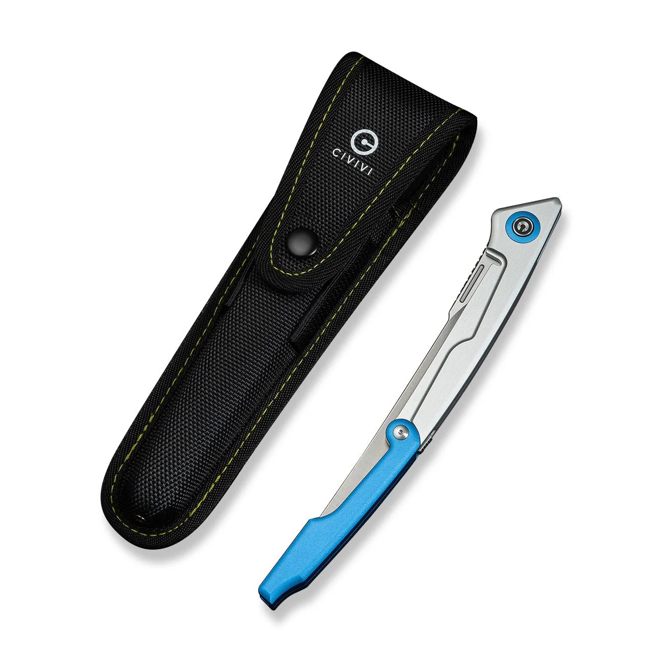 CIVIVI Shawka Folding Fillet Knife Aluminum Handle (5.81" 14C28N Blade) C22029B-2, With 1PC Black Nylon Sheath - Image 13