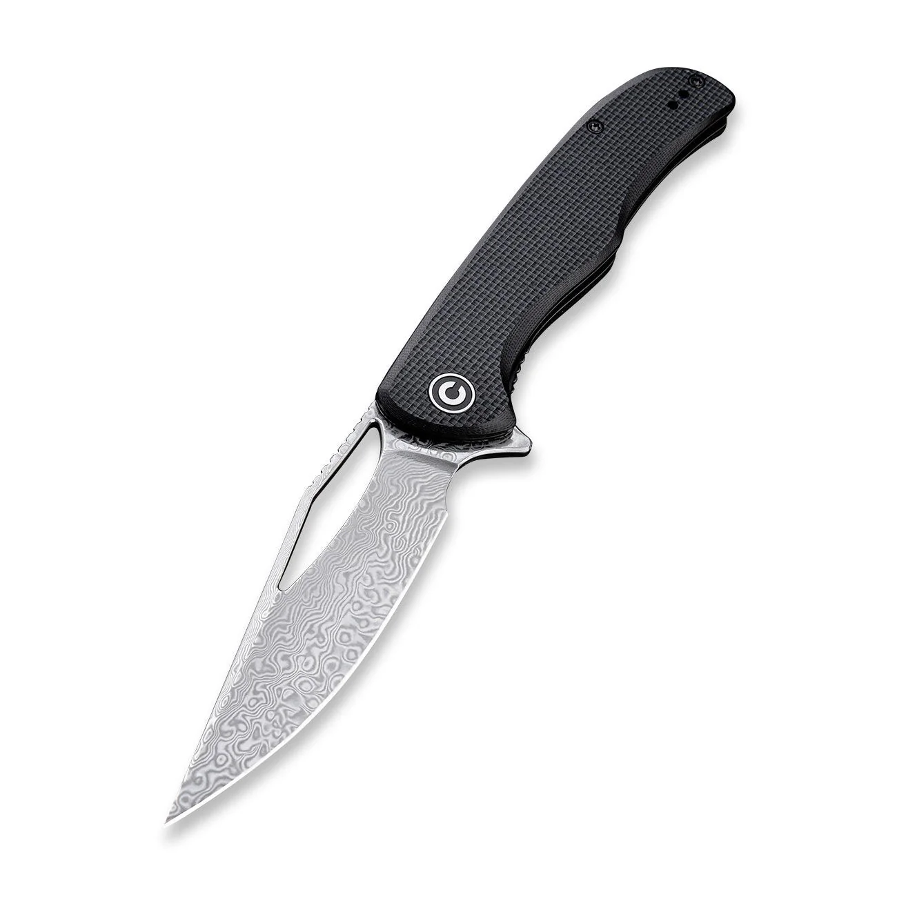 CIVIVI Shredder Flipper & Thumb Hole Knife G10 Handle (3.7" Damascus Blade) C912DS - Image 3
