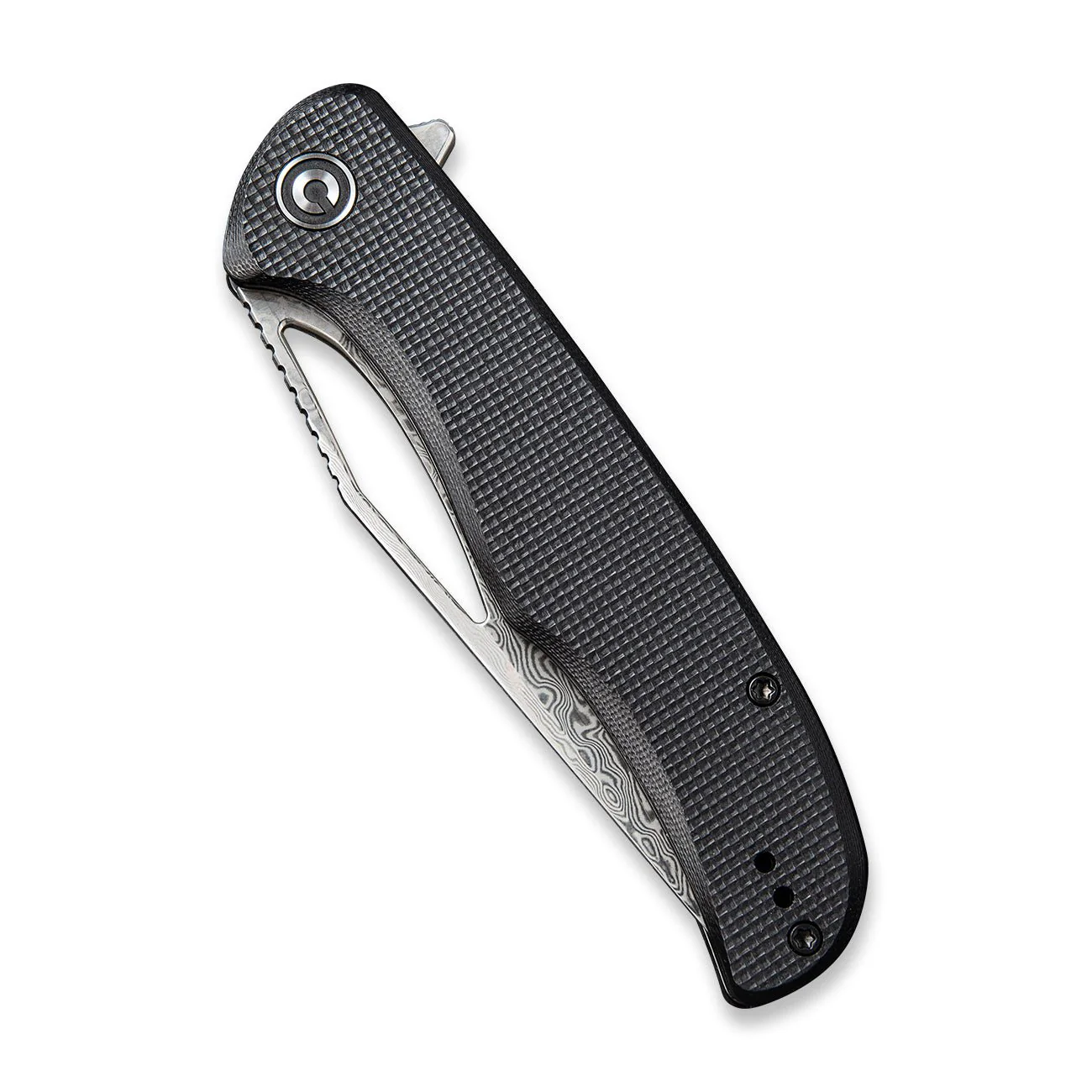 CIVIVI Shredder Flipper & Thumb Hole Knife G10 Handle (3.7" Damascus Blade) C912DS - Image 5