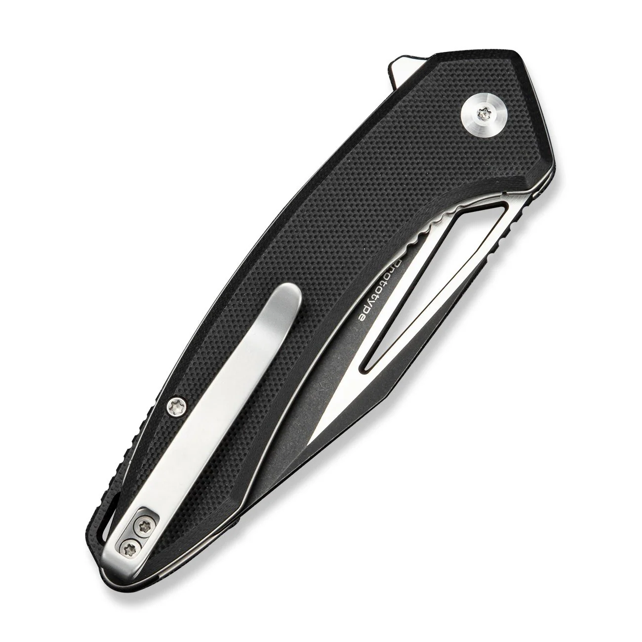 CIVIVI Shryke Flipper & Thumb Hole Knife Black G10 Handle (3.21" Black Stonewashed Nitro-V Blade, Satin Flat) C25052 Sample1 - Image 4