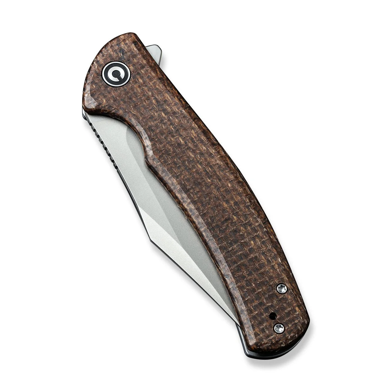 CIVIVI Sinisys Flipper Knife Micarta & Stainless Steel Handle (3.7" 14C28N Blade) C20039-2 - Image 6
