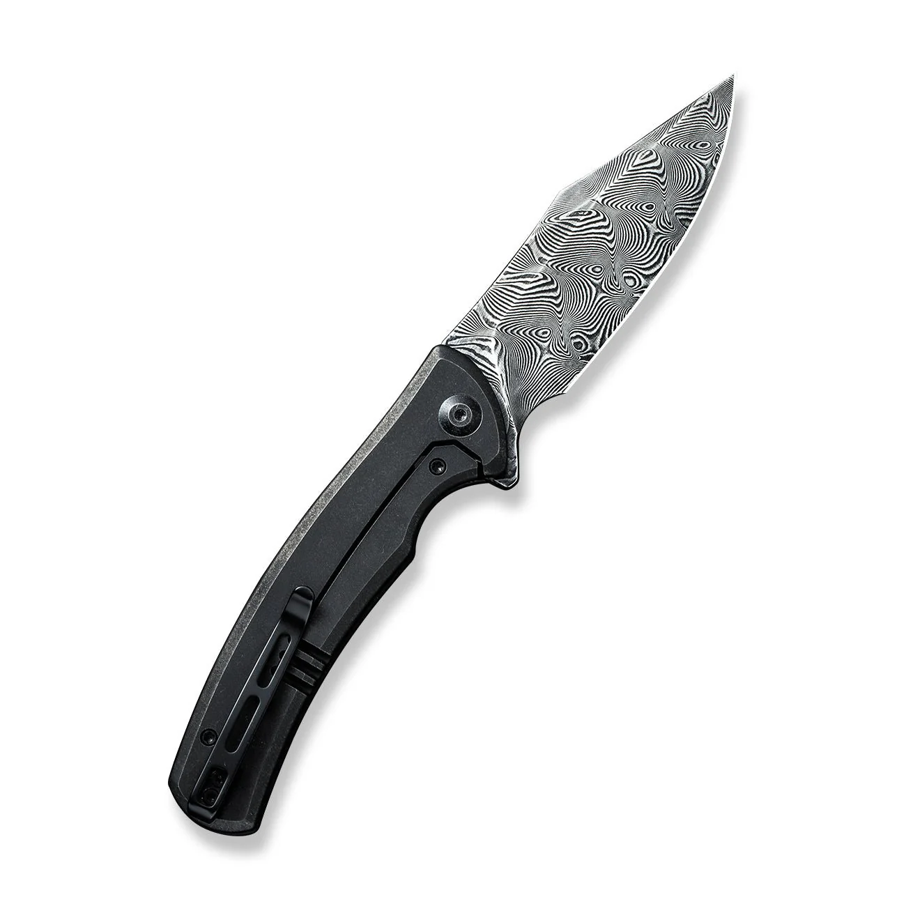 CIVIVI Sinisys Flipper Knife Carbon Fiber & G10 & Stainless Steel Handle (3.7" Damascus Blade) C20039-DS1 - Image 2