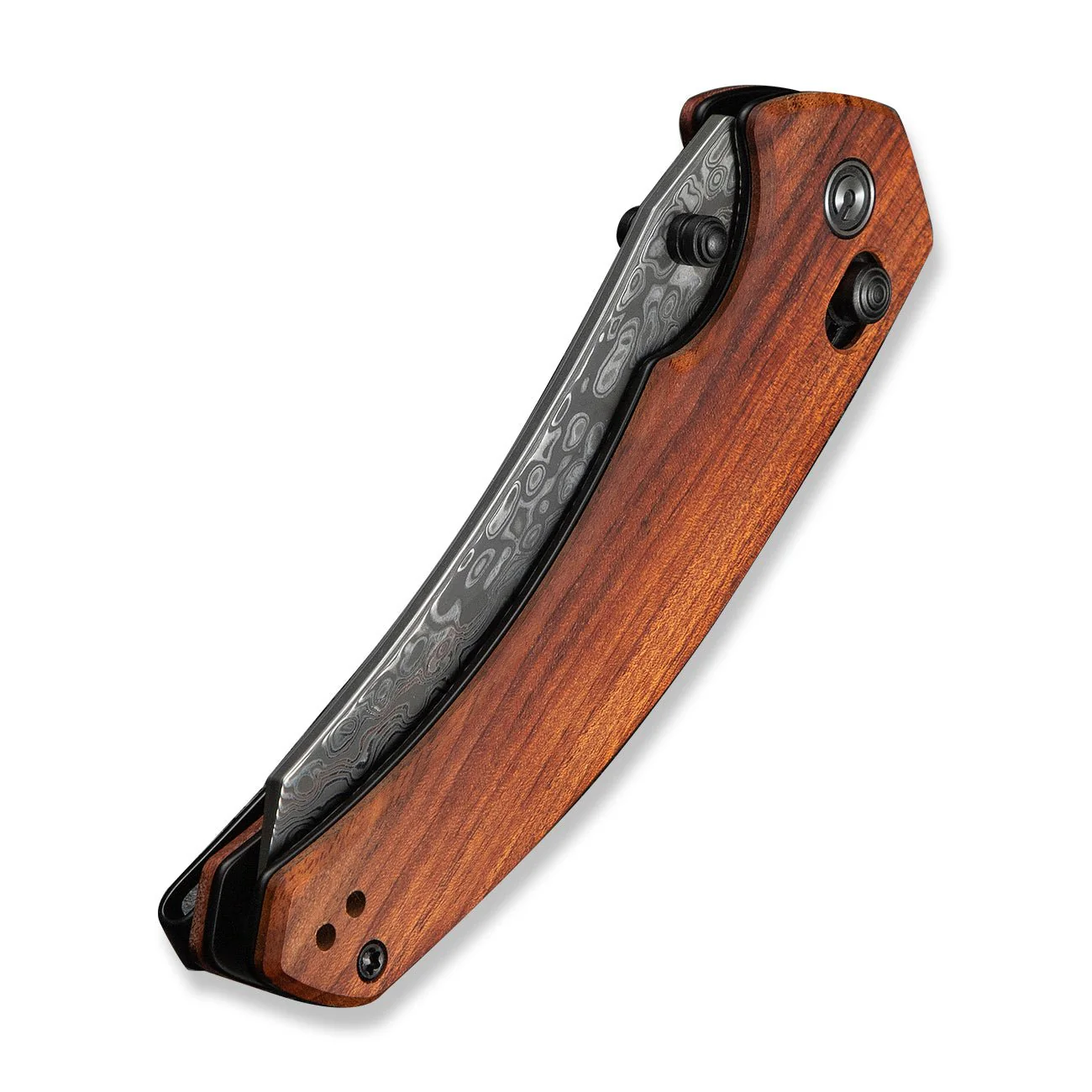CIVIVI Sixgill Thumb Stud & Crossbar Lock Knife Wood Handle (3.41" Damascus Blade) C24050-DS1 - Image 14