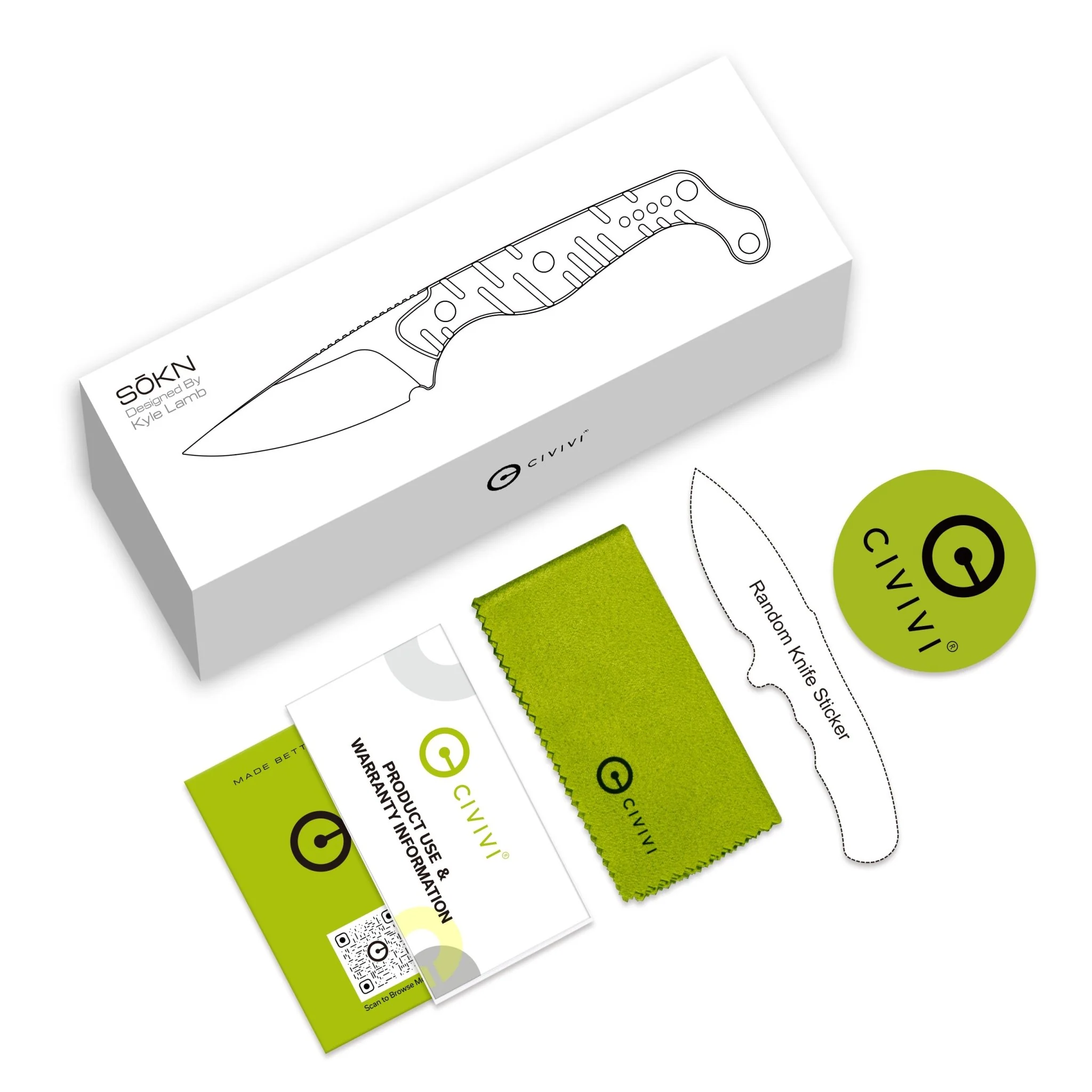 CIVIVI SŌKN Fixed Blade Knife G10 Handle (2.82" Nitro-V Blade) C22027-2 - Image 15