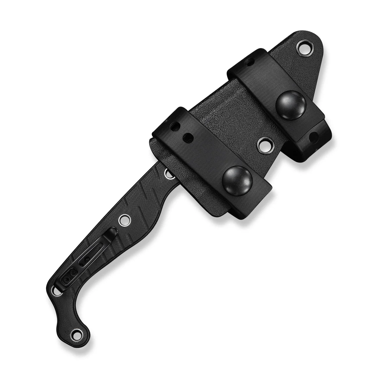 CIVIVI SŌKN Fixed Blade Knife Black G10 Handle (2.82" Black Stonewashed Nitro-V Blade) C22027-3, With 1PC Black Kydex Sheath & 2PCS Black Straps - Image 4