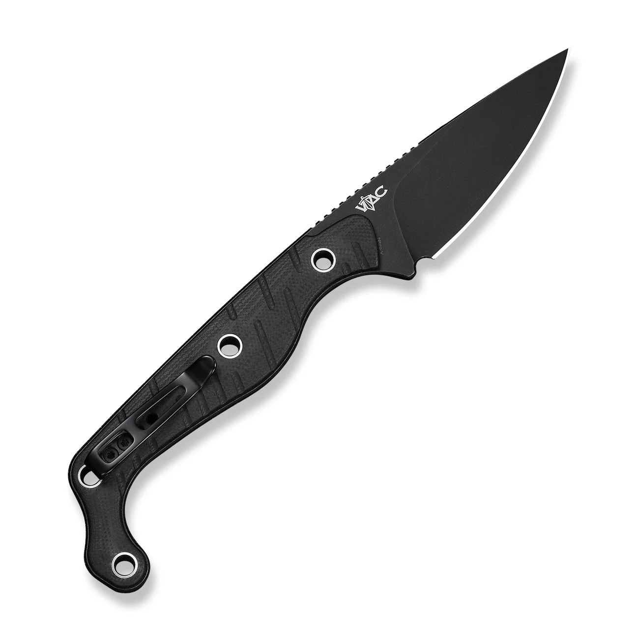CIVIVI SŌKN Fixed Blade Knife Black G10 Handle (2.82" Black Stonewashed Nitro-V Blade) C22027-3, With 1PC Black Kydex Sheath & 2PCS Black Straps - Image 6
