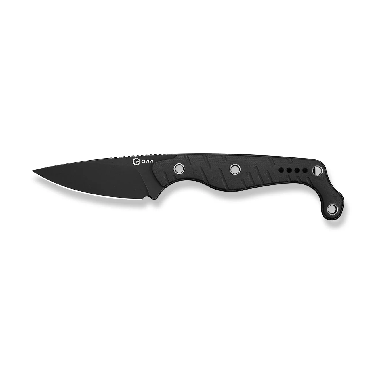 CIVIVI SŌKN Fixed Blade Knife Black G10 Handle (2.82" Black Stonewashed Nitro-V Blade) C22027-3, With 1PC Black Kydex Sheath & 2PCS Black Straps - Image 8