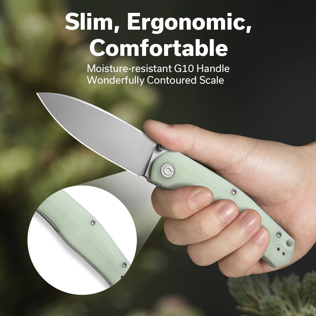 CIVIVI Sokoke Front Flipper & Thumb Stud Knife G10 Handle (3.35" 14C28N Blade) C22007-5 - Image 5