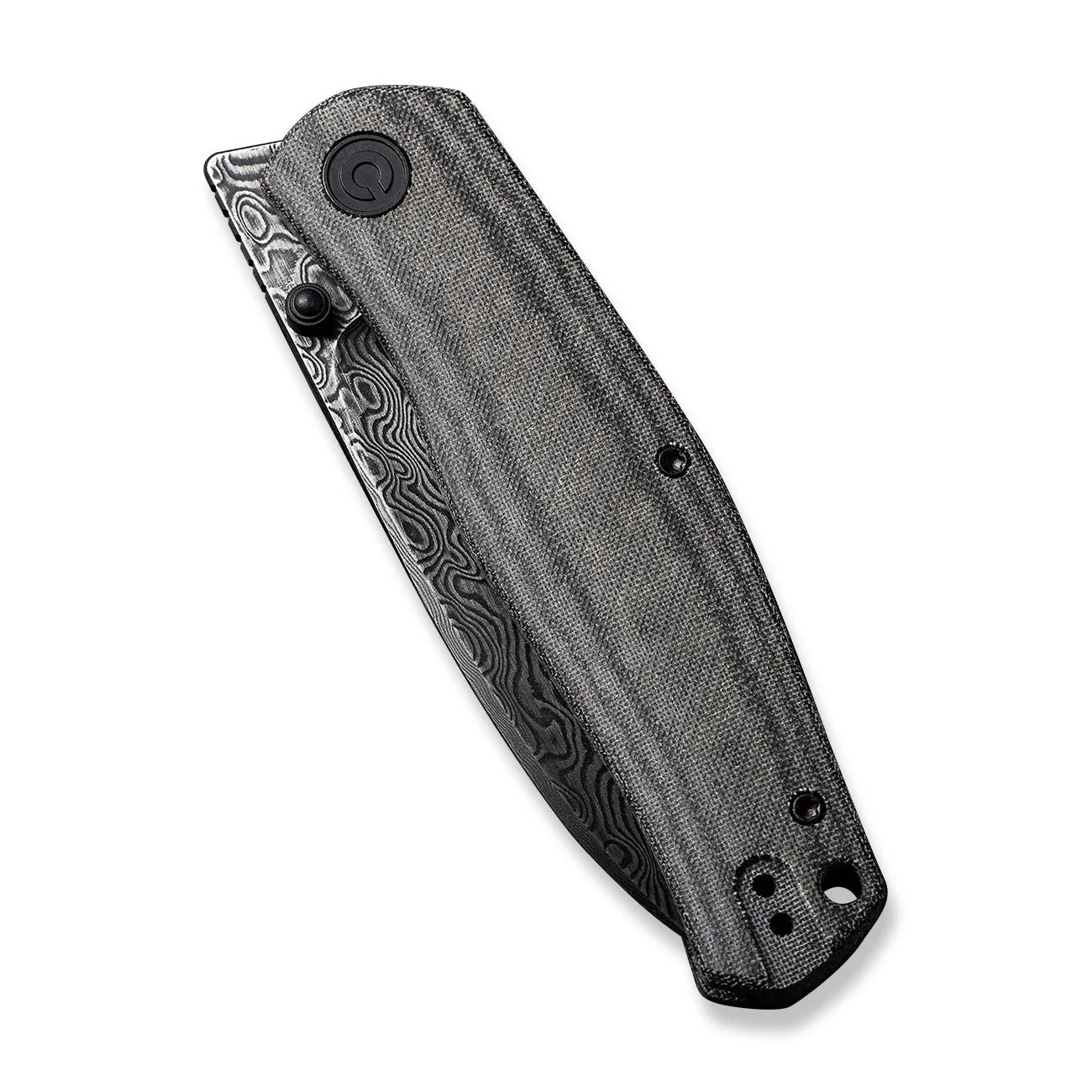 CIVIVI Sokoke Front Flipper & Thumb Stud Knife Micarta Handle (3.35" Damascus Blade) C22007-DS1 - Image 12