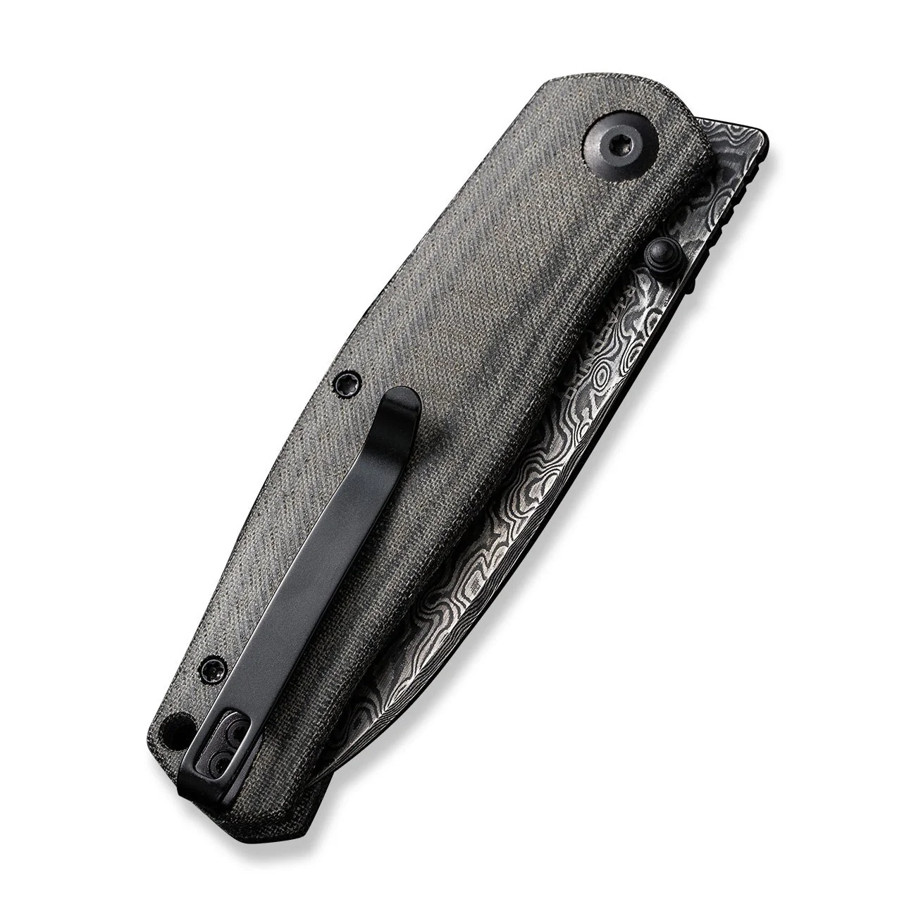 CIVIVI Sokoke Front Flipper & Thumb Stud Knife Micarta Handle (3.35" Damascus Blade) C22007-DS1 - Image 13