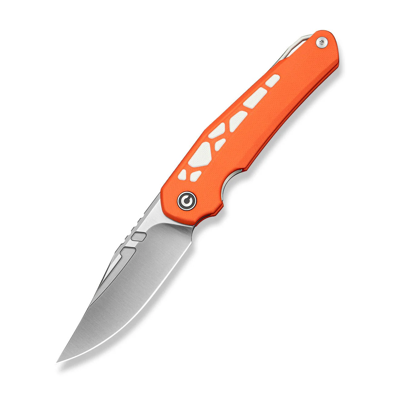 CIVIVI Sollertia Front Flipper Knife Orange / White G10 Handle (3.63" Satin Finished 14C28N Blade) C24092B Sample1 - Image 3