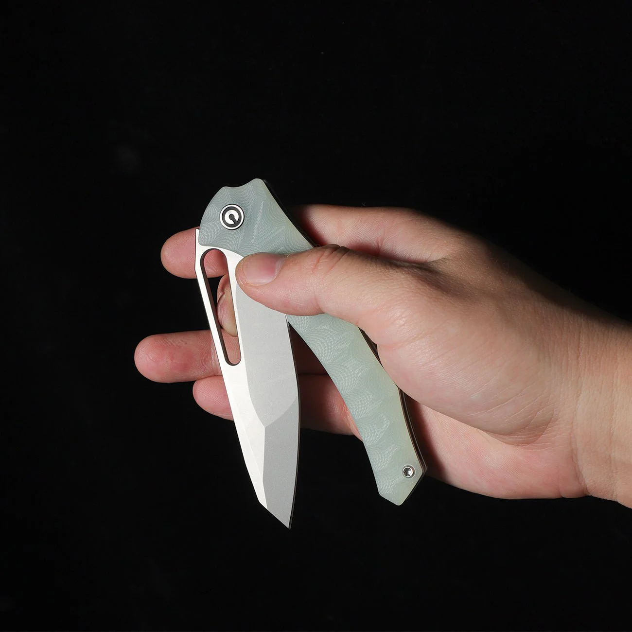 CIVIVI Spiny Dogfish Thumb Hole Knife G10 Handle (3.47" 14C28N Blade) C22006-2 - Image 6