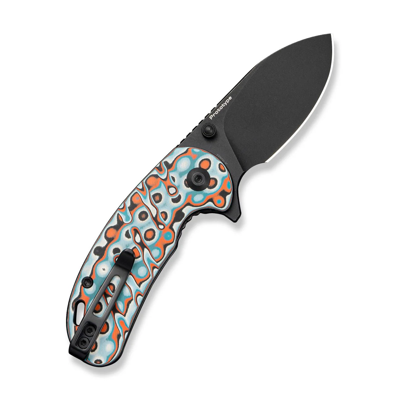 CIVIVI Squib Flipper & Thumb Stud Knife Micarta Handle (2.28" Black Stonewashed Nitro-V Blade) C25117 Sample2 - Image 2
