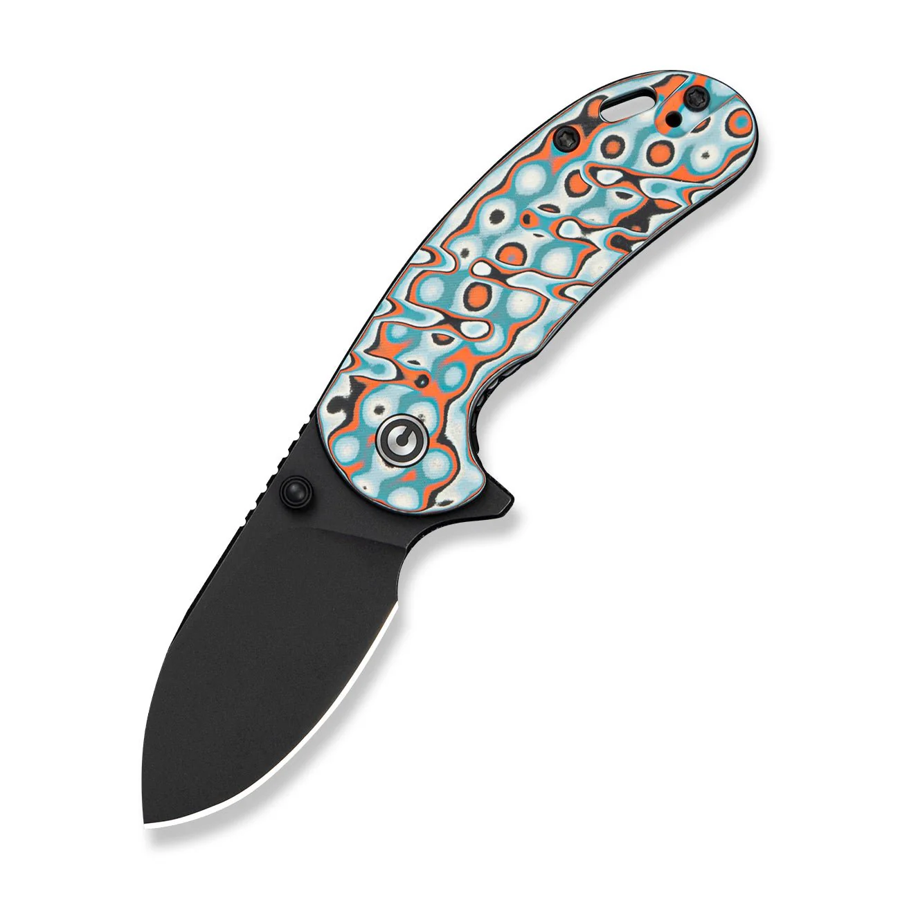 CIVIVI Squib Flipper & Thumb Stud Knife Micarta Handle (2.28" Black Stonewashed Nitro-V Blade) C25117 Sample2 - Image 3