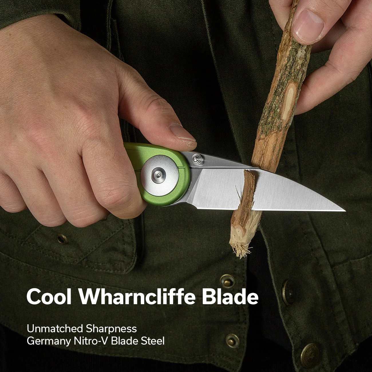 CIVIVI Starflare Thumb Stud & Button Lock Knife Aluminum Handle (3.3" Nitro-V Blade) C23052-3 - Image 4