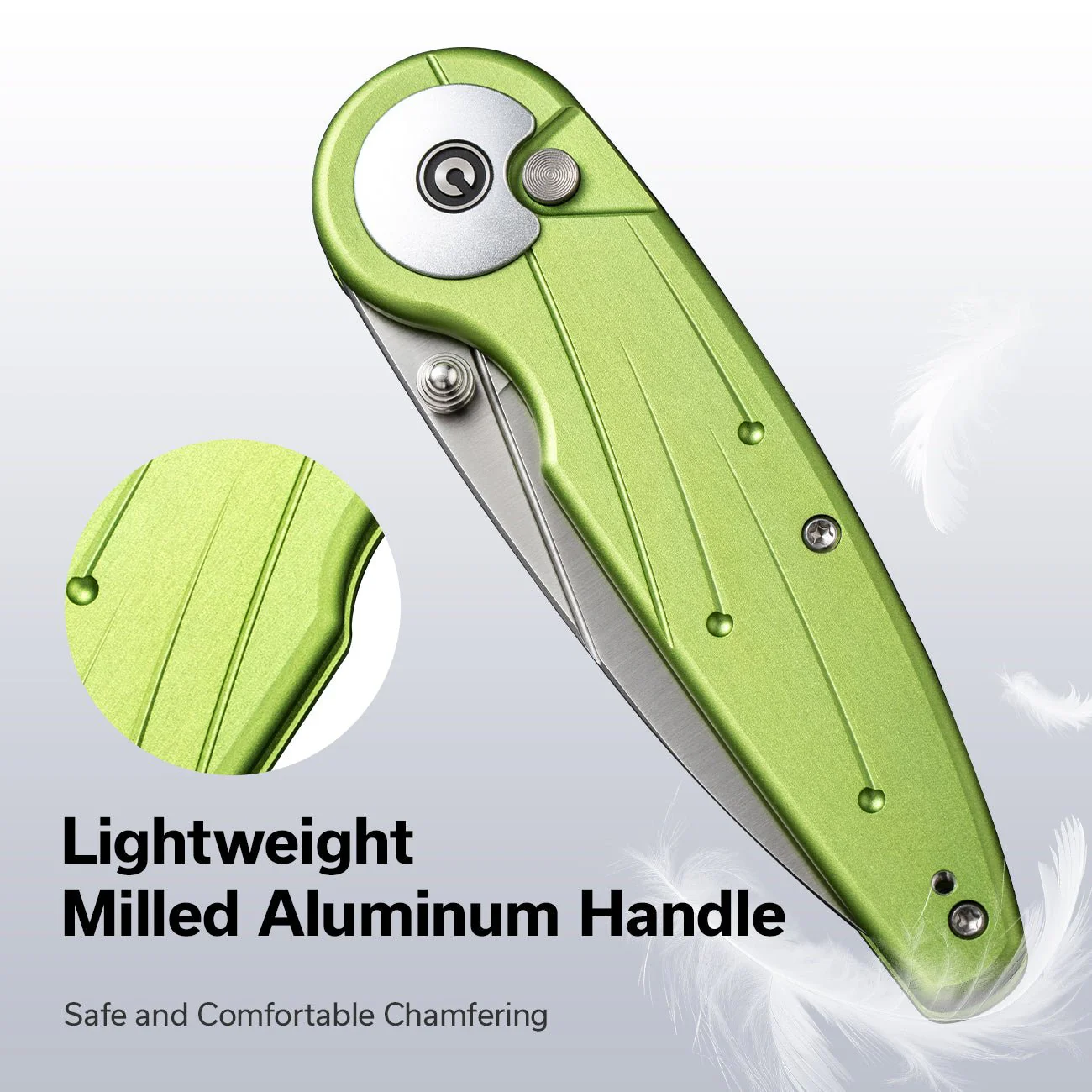 CIVIVI Starflare Thumb Stud & Button Lock Knife Aluminum Handle (3.3" Nitro-V Blade) C23052-3 - Image 5