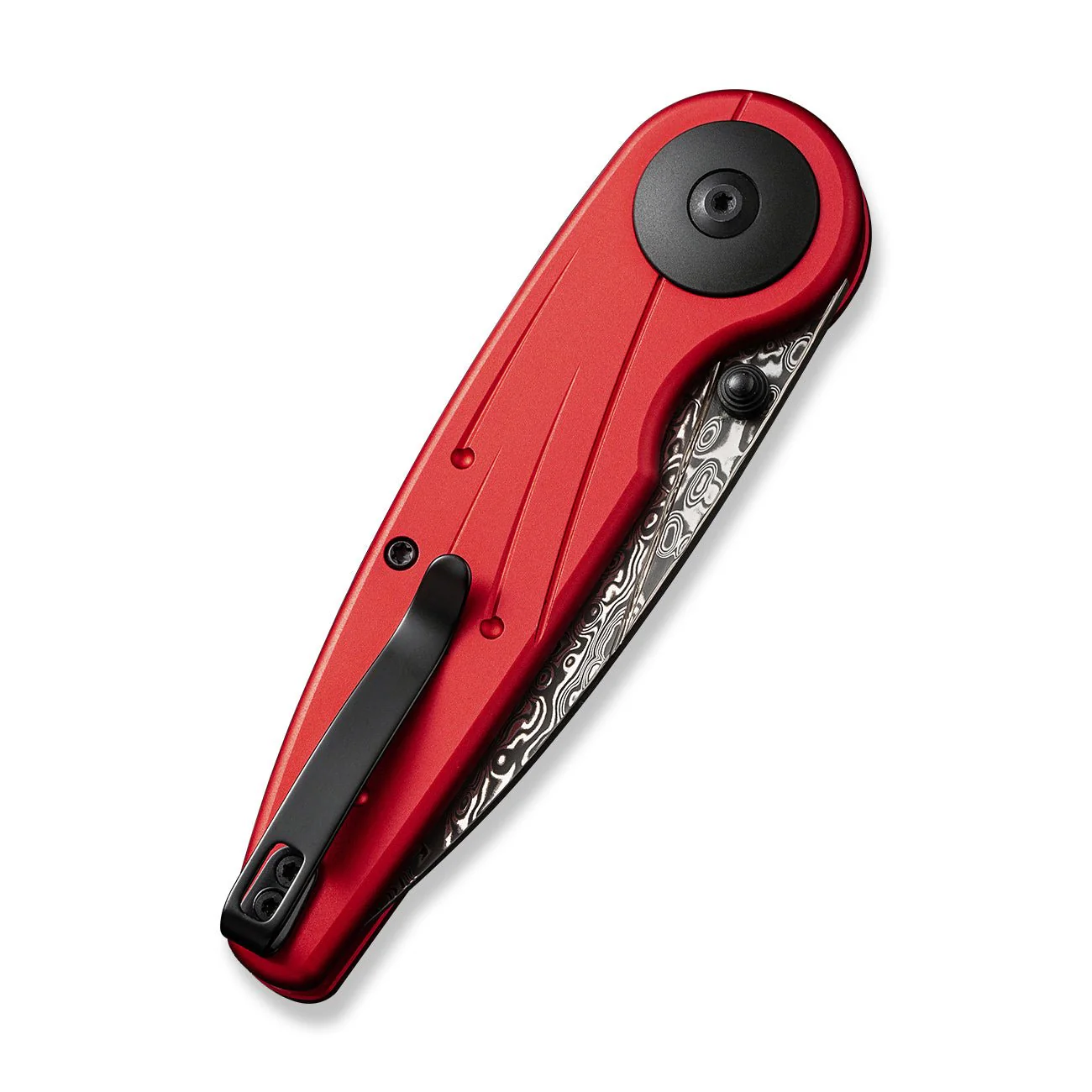 CIVIVI Starflare Thumb Stud & Button Lock Knife Aluminum Handle (3.3" Damascus Blade) C23052-DS1 - Image 12