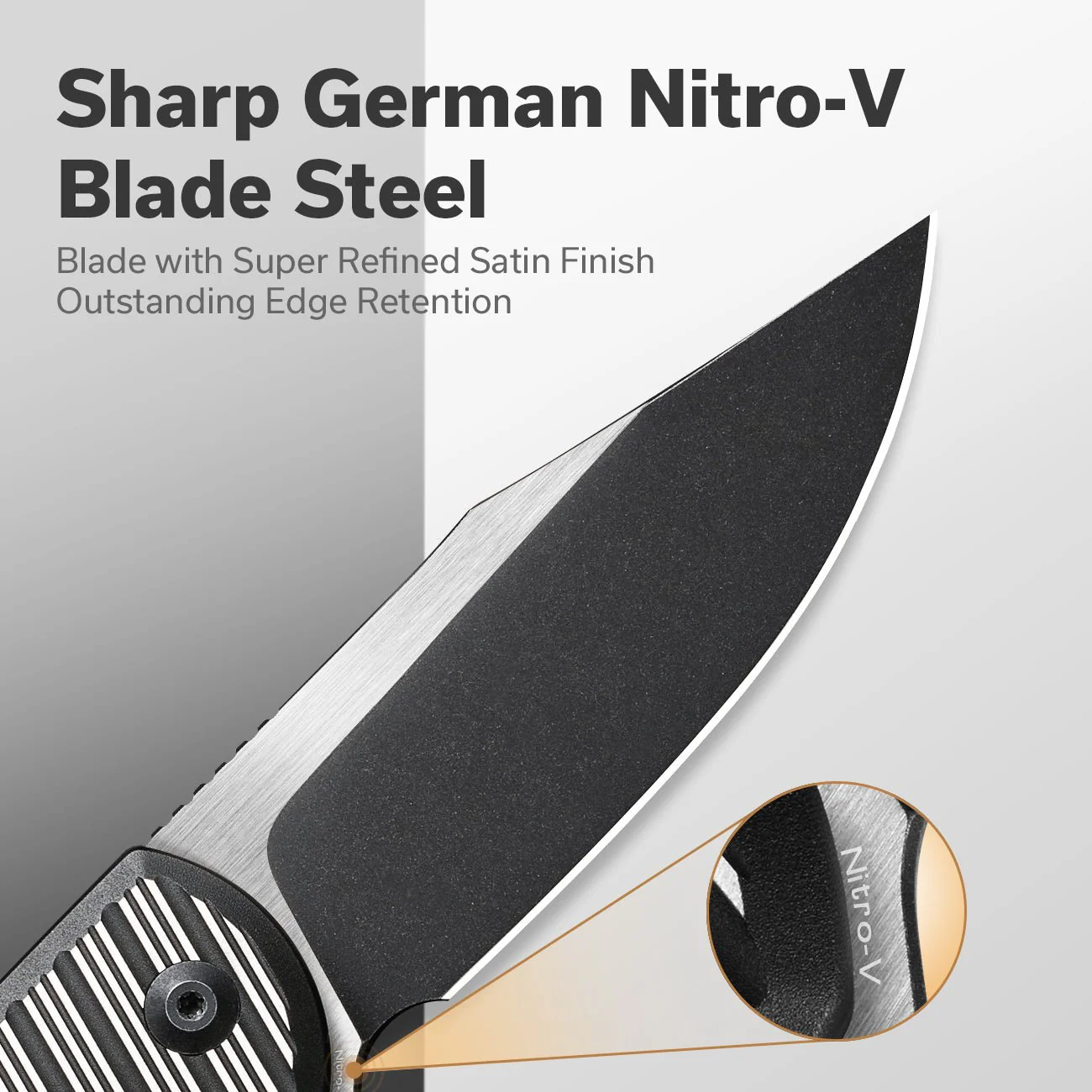 CIVIVI Stormhowl Flipper & Button Lock Knife Aluminum Handle (3.3" Nitro-V Blade) C23040B-1 - Image 4