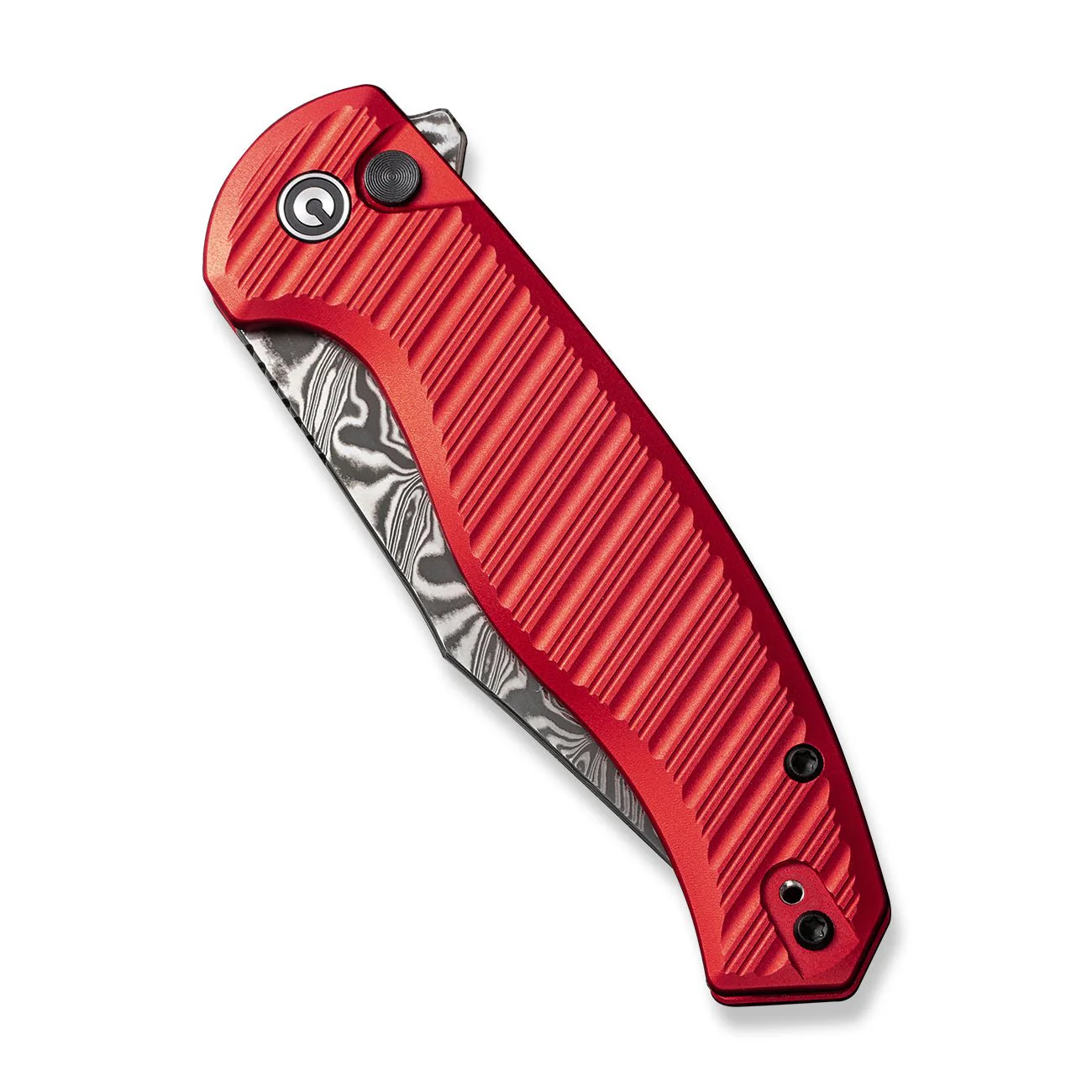 CIVIVI Stormhowl Flipper & Button Lock Knife Aluminum Handle (3.3" Damascus Blade) C23040B-DS1 - Image 11